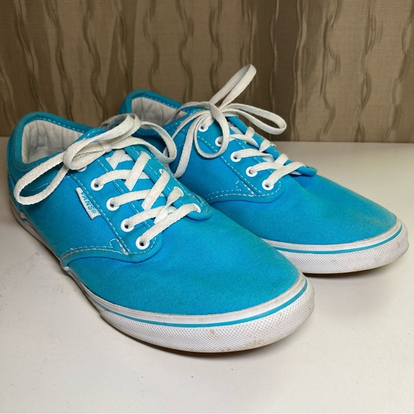 Vans Authentic Era Blue Women's 8 Skate Shoes Blue Low Top Lace Up Canvas - Picture 1 of 14
